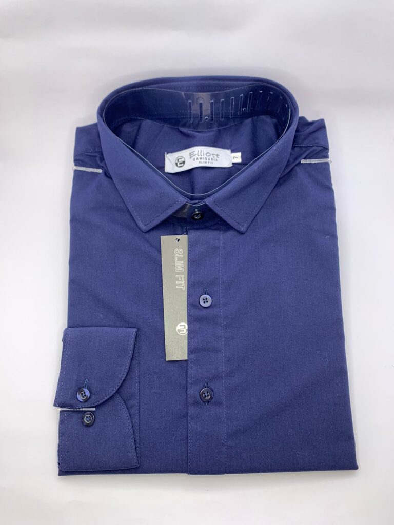 Camisa Elliott Slim Fit – Azul Marinho