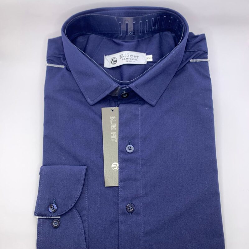 Camisa Elliott Slim Fit – Azul Marinho