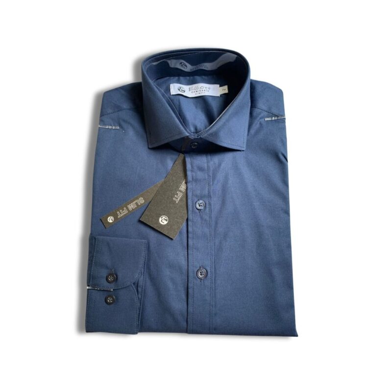Camisa Elliott Slim Fit – Azul Marinho