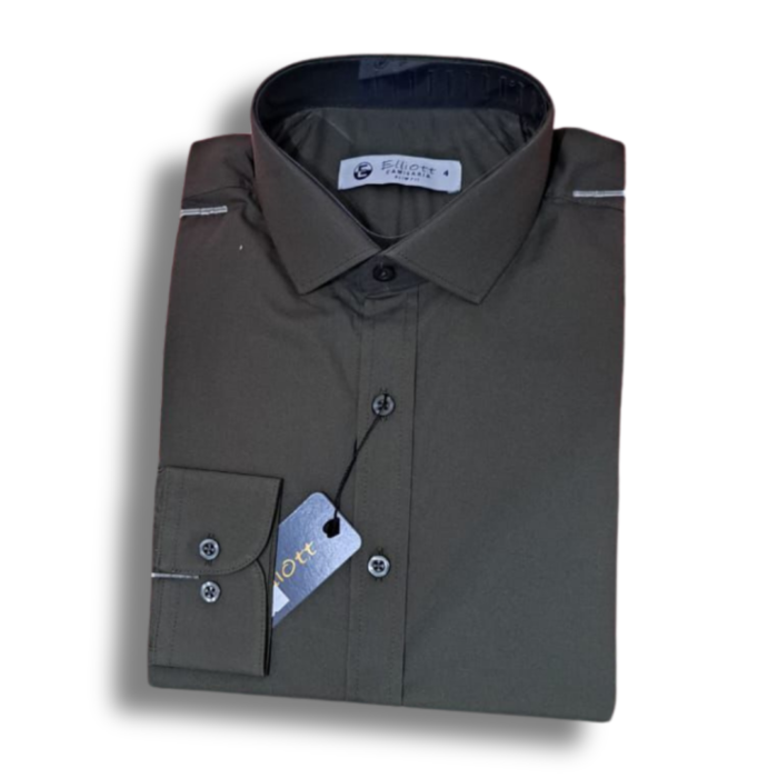 Camisa Elliott Slim Fit – Verde Militar