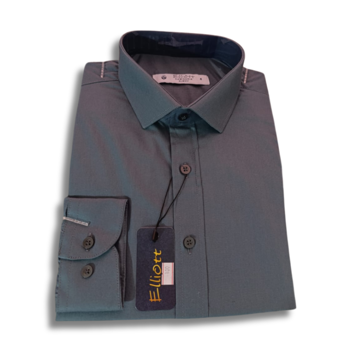 Camisa Elliott Slim Fit – Chumbo