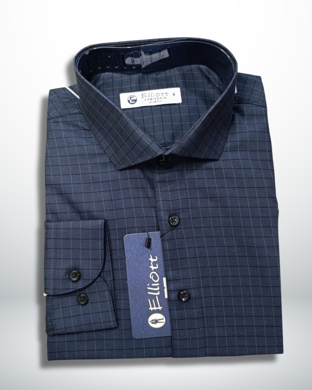 Camisa Elliott Slim Fit – Azul Xadrez