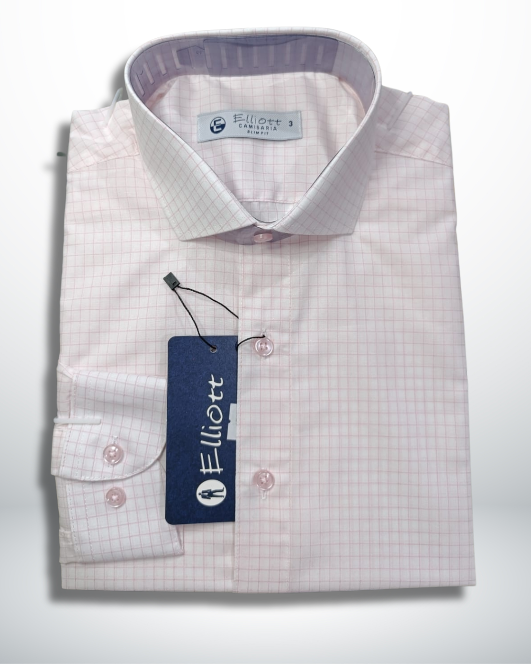 Camisa Elliott Slim Fit – Branca Xadrez